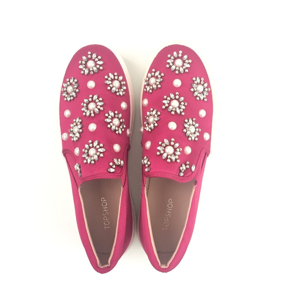 TOPSHOP embroidered Shoes NWOT. Size EU39
